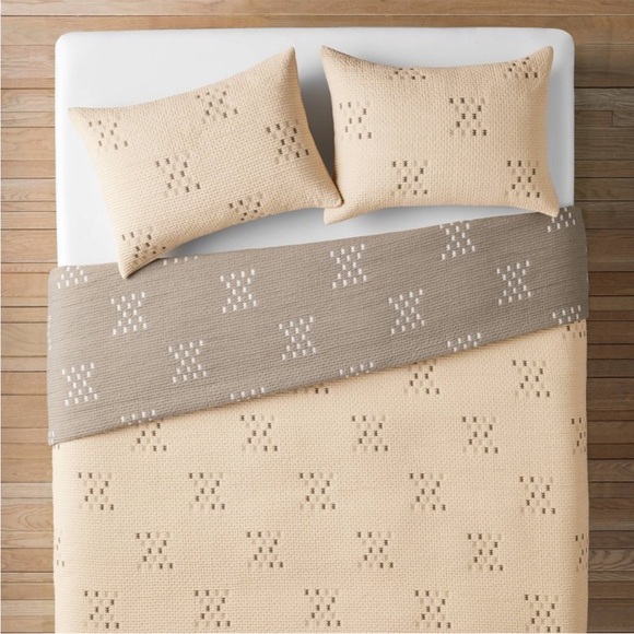 OPALHOUSE X JUNGALOW NWT guaze matelasse quilt & sham set -ivory -twin - Picture 4 of 8